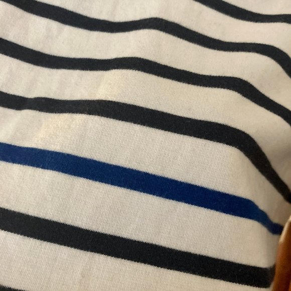 La Ligne French Navy Striped 100% Cotton Tee - Size Large - Picture 5 of 9